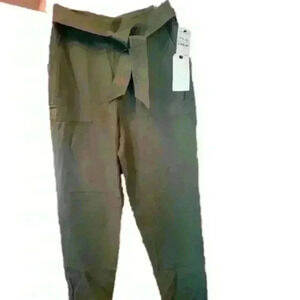 Woman's sz small Leith dress slacks army green NWT